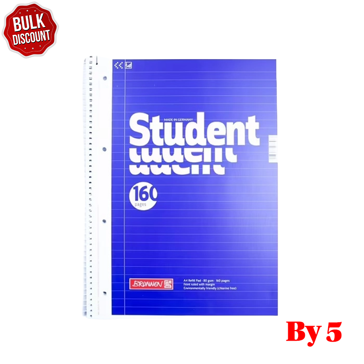 Refill Pad - A4 Student Wirebound - (Brunnen) - Pack of 5